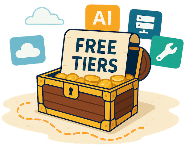 Free tier treasure chest with cloud services